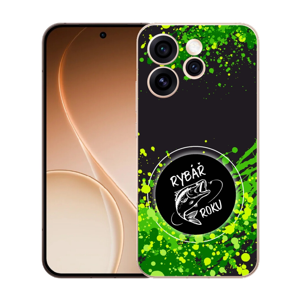 mmCase gél tok az Oppo Reno 15 Pro 5G-hez – „Az év horgásza” fekete háttérrel