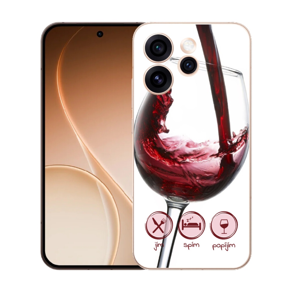 mmCase gél tok az Oppo Reno 15 Pro 5G-hez – egy pohár vörösbor