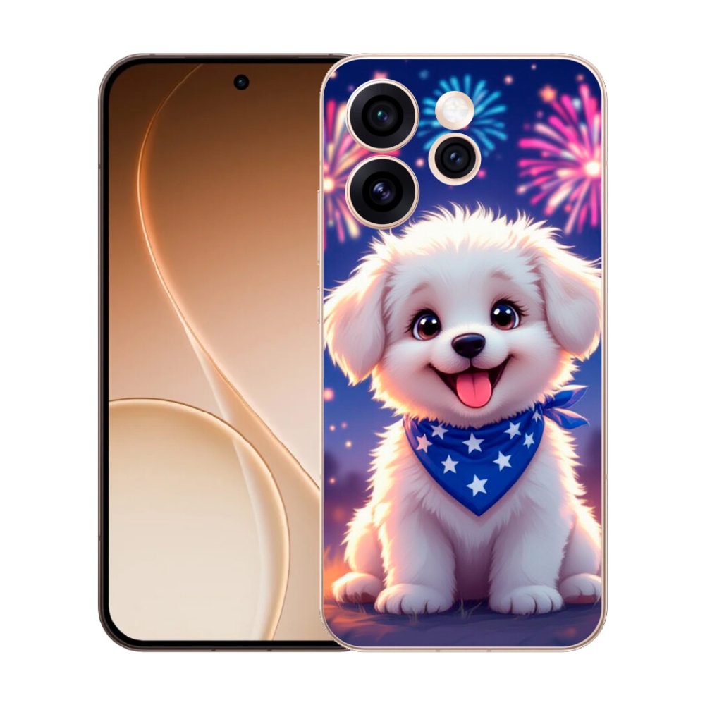 mmCase gél tok az Oppo Reno 15 Pro 5G-hez – ünnepi kiskutya