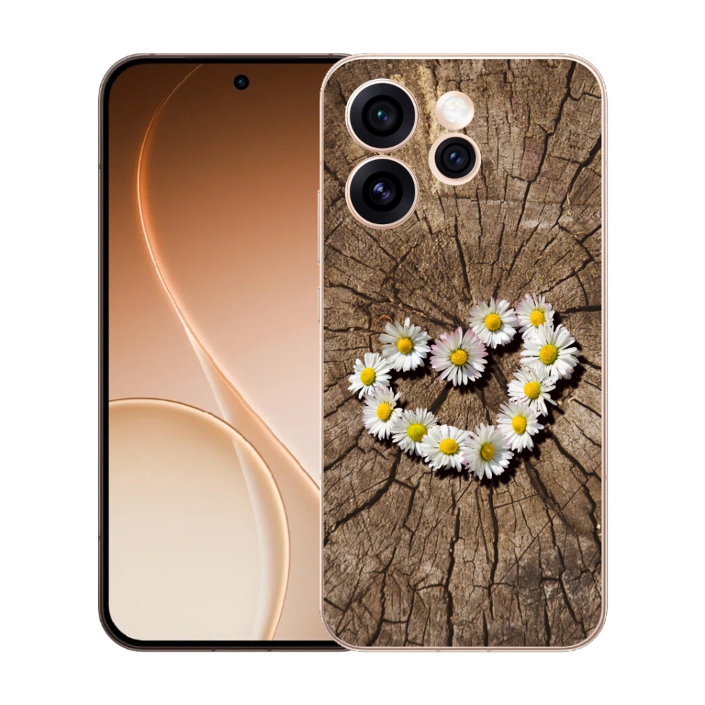 mmCase gél tok az Oppo Reno 15 Pro 5G-hez – margaréta mintás