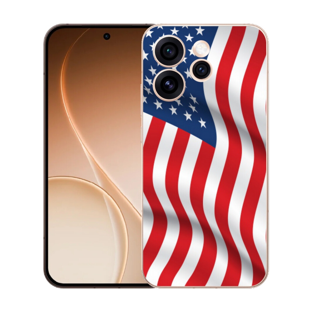 mmCase gél tok az Oppo Reno 15 Pro 5G-hez – amerikai zászló