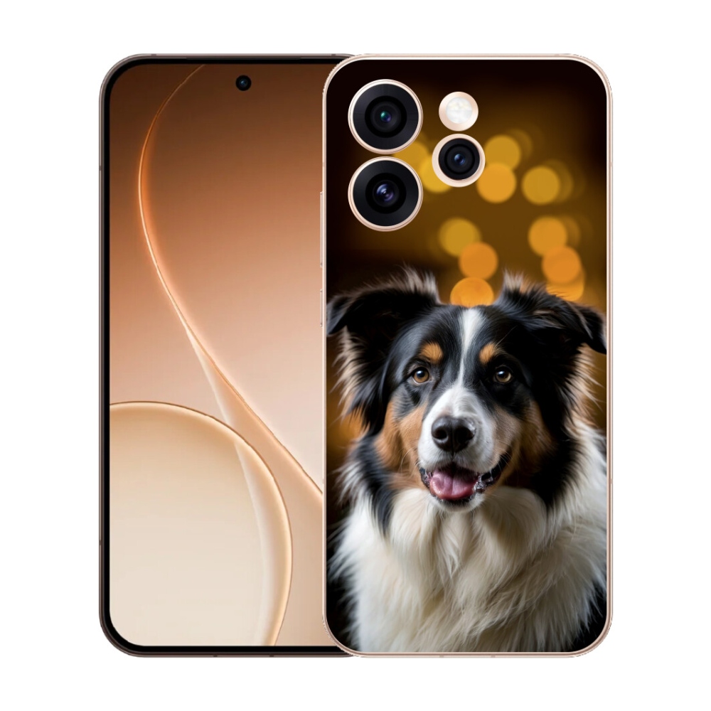 mmCase gél tok az Oppo Reno 15 Pro 5G-hez – mosolygós ausztrál juhászkutya