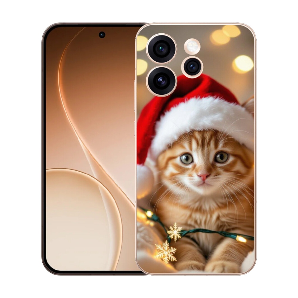 mmCase gél tok az Oppo Reno 15 Pro 5G-hez – karácsonyi cica