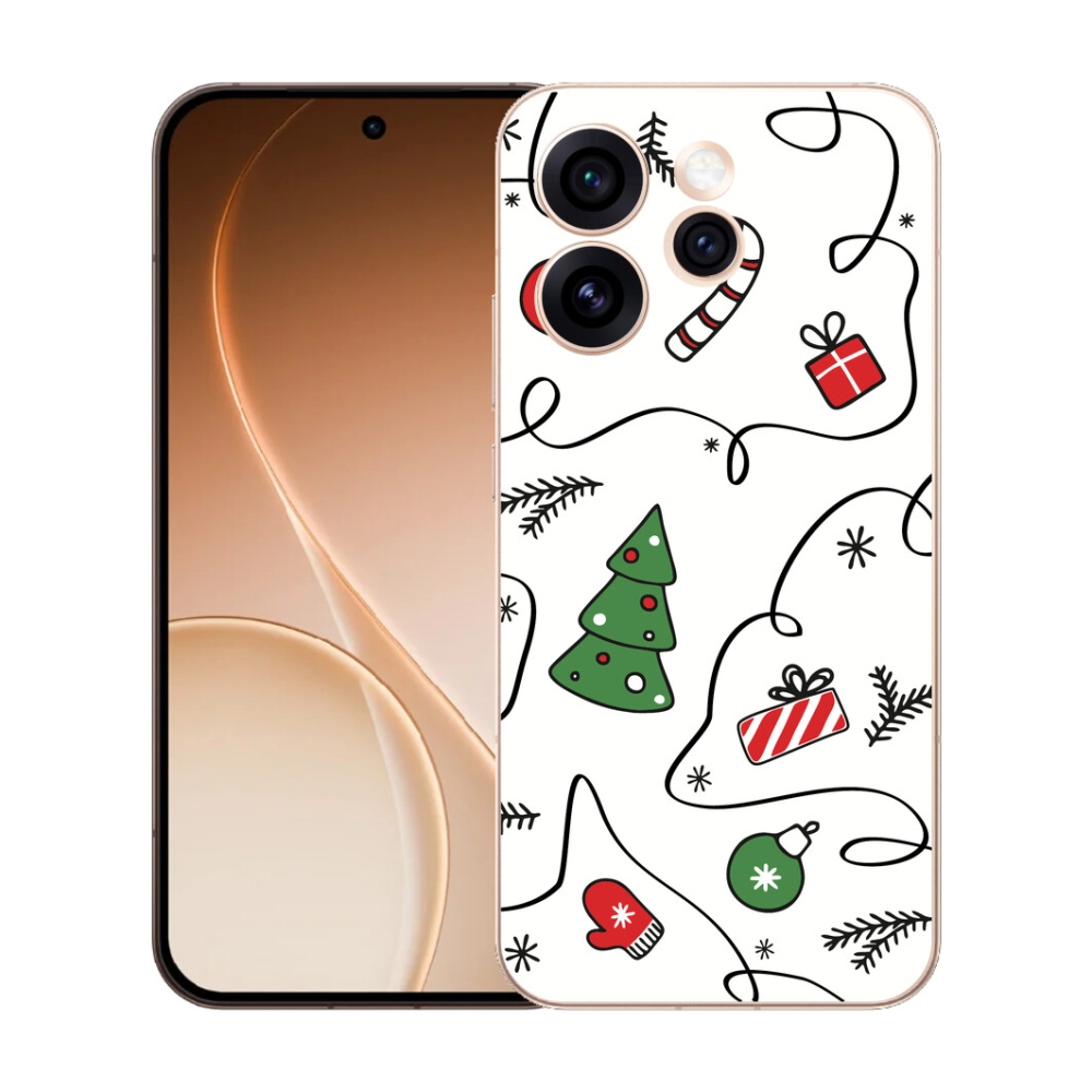 mmCase gél tok az Oppo Reno 15 Pro 5G-hez – karácsonyi motívumokkal