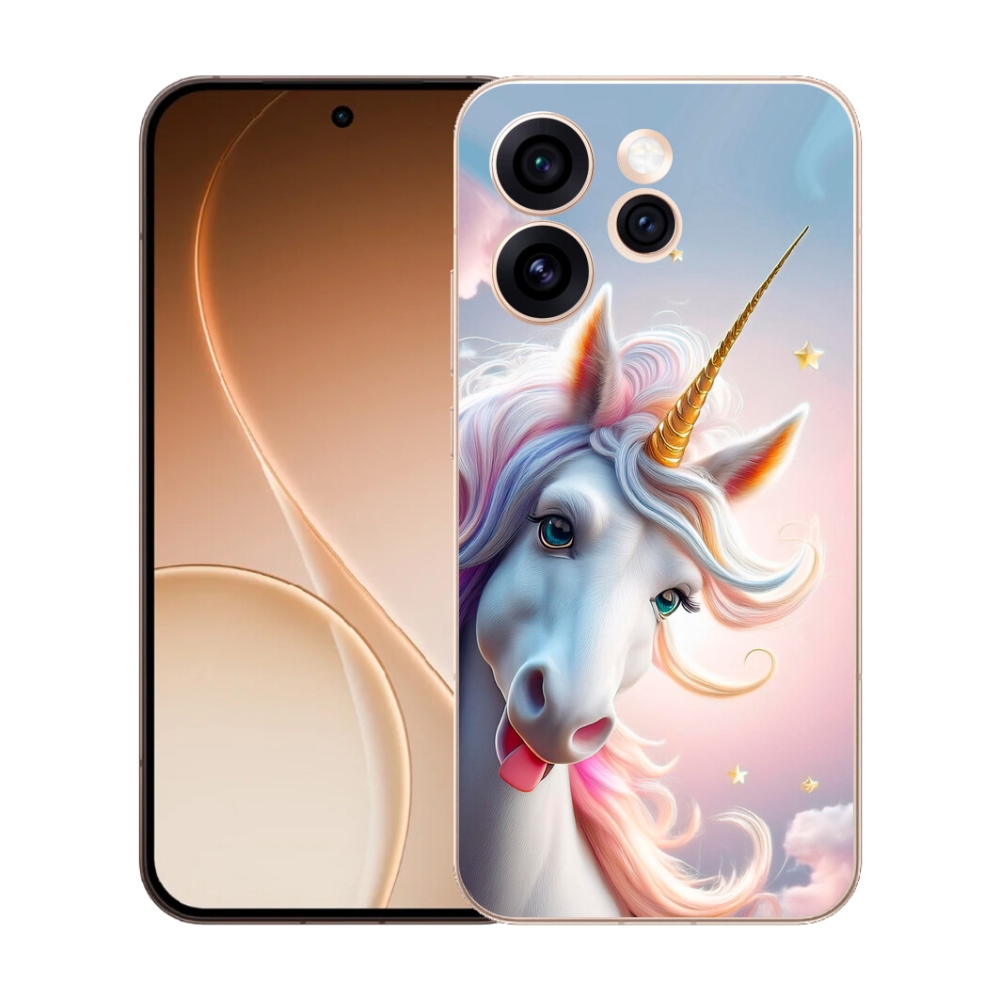 mmCase gél tok az Oppo Reno 15 Pro 5G-hez – vidám egyszarvú