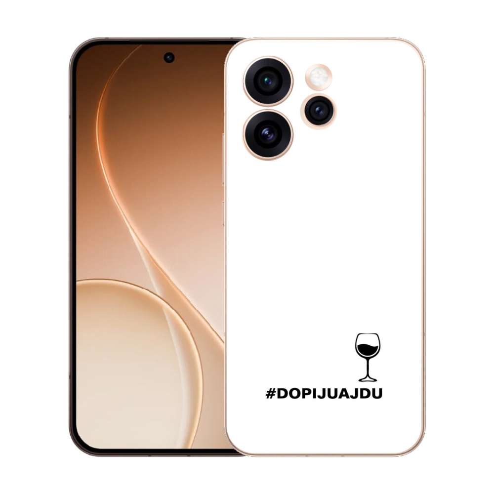 mmCase gél tok az Oppo Reno 15 Pro 5G-hez – szőlőmotívum fehér háttérrel