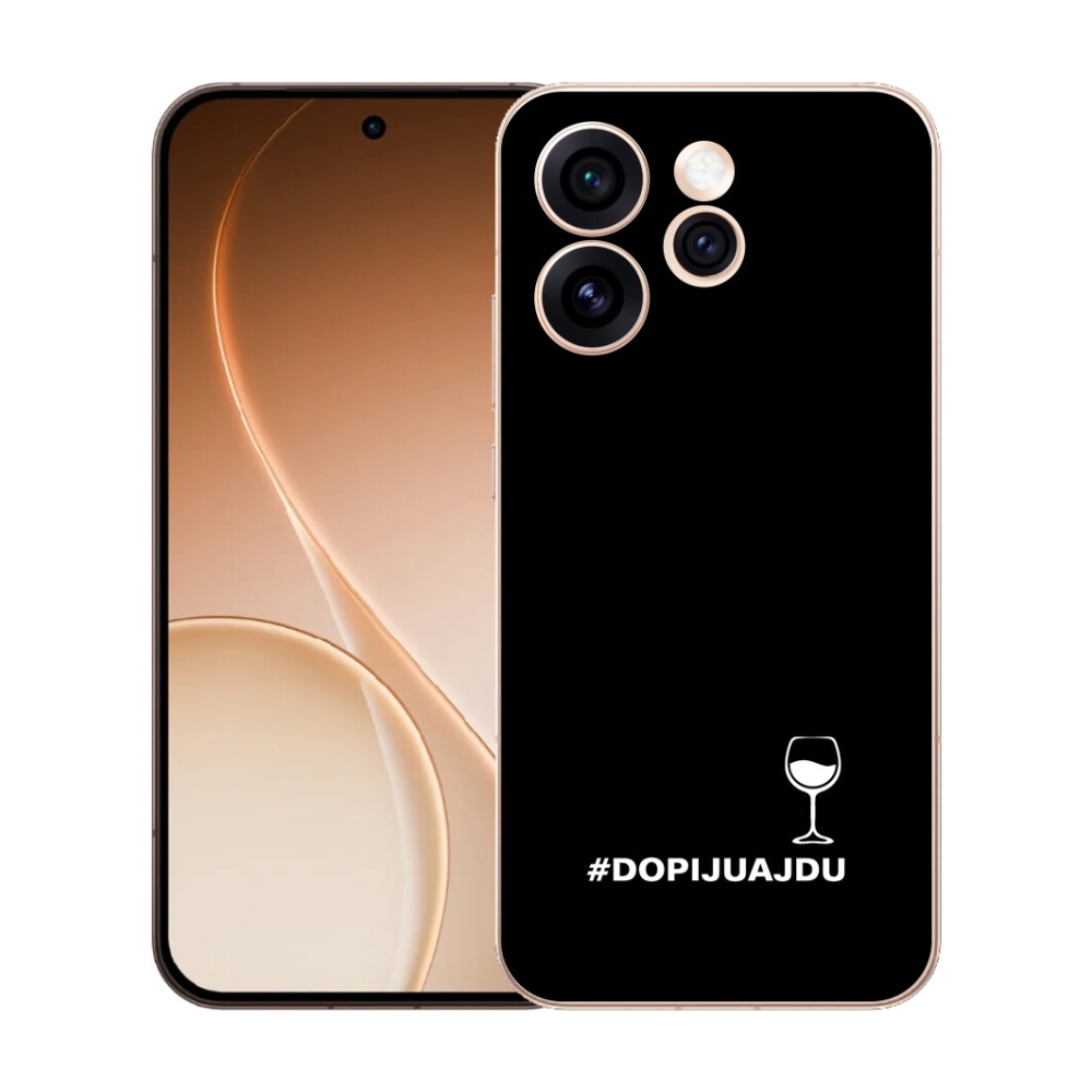 mmCase gél tok az Oppo Reno 15 Pro 5G-hez – szőlőmotívum fekete háttérrel