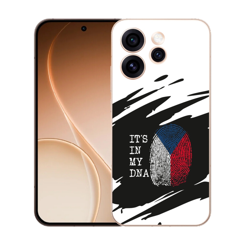 mmCase gél tok az Oppo Reno 15 Pro 5G-hez – zászló, ujjlenyomat, fekete-fehér háttér