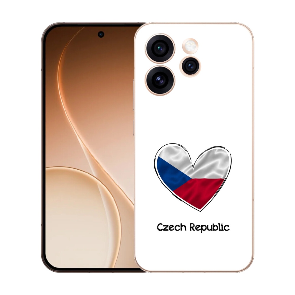mmCase gél tok az Oppo Reno 15 Pro 5G-hez – zászló, szív, fehér háttér