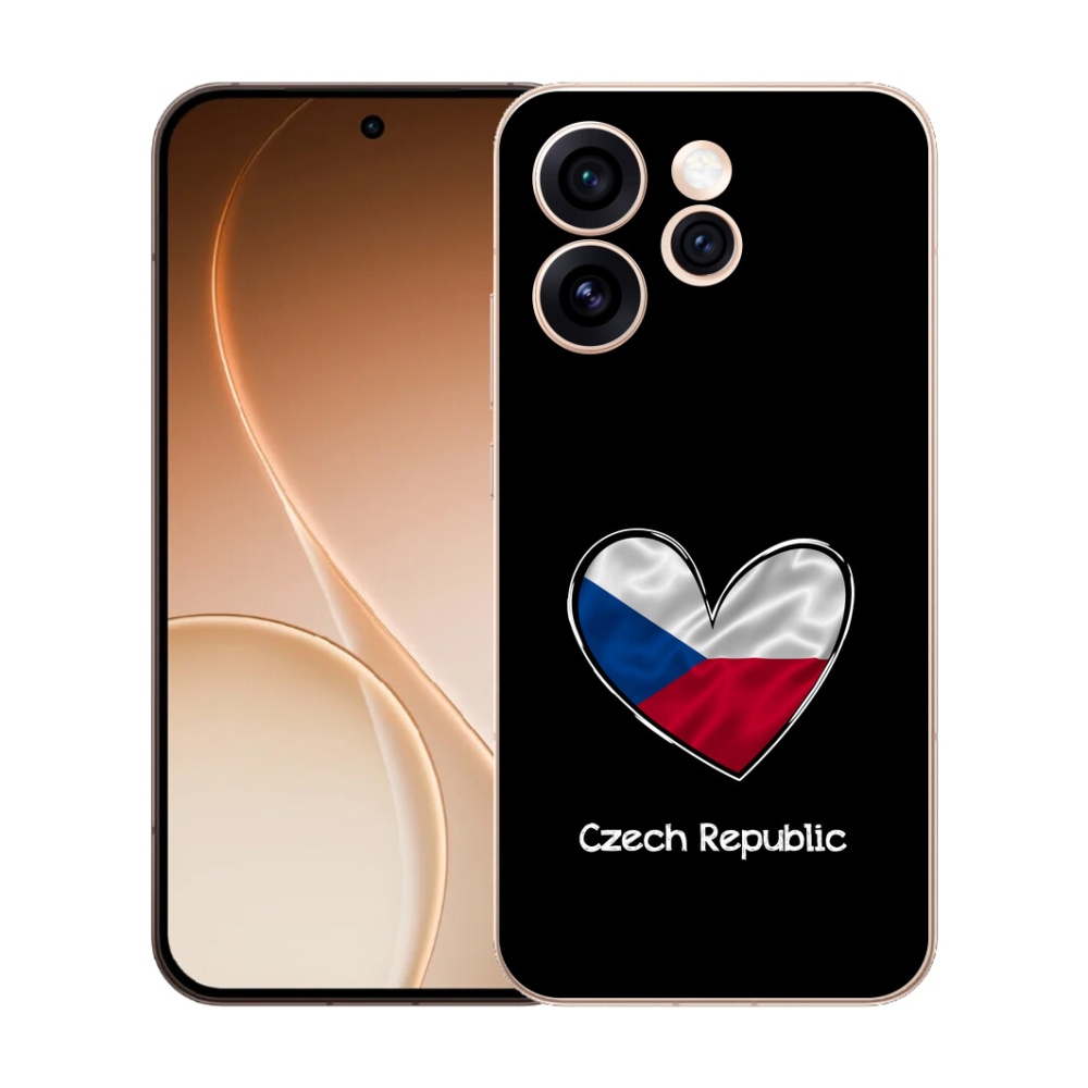 mmCase gél tok az Oppo Reno 15 Pro 5G-hez – zászló, szív, fekete háttér