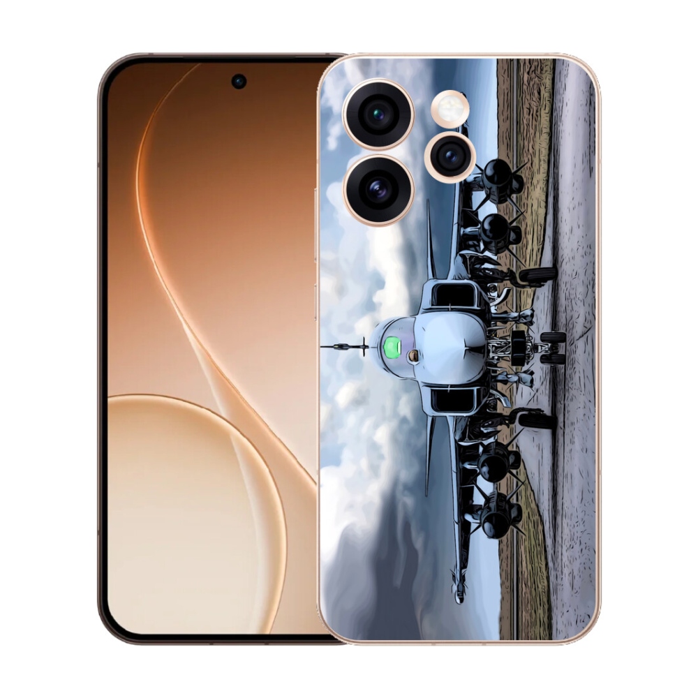 mmCase gél tok az Oppo Reno 15 Pro 5G-hez – katonai repülőgép