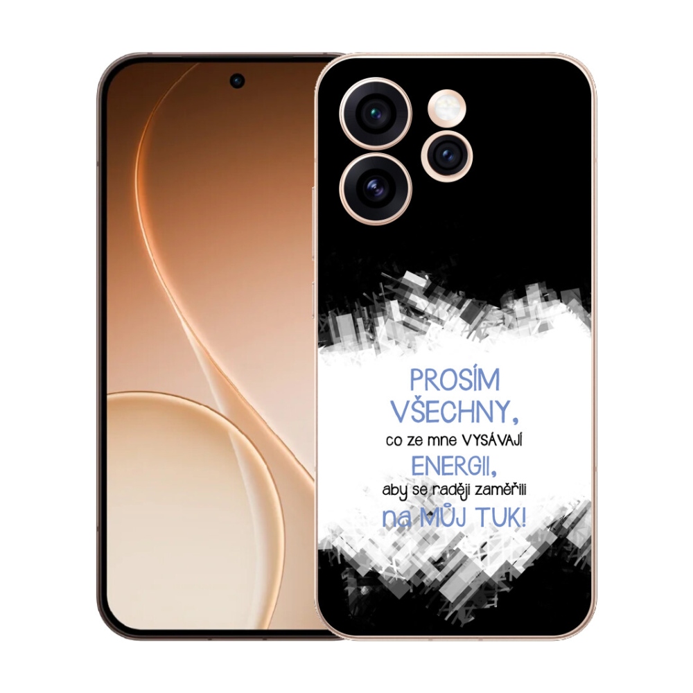 mmCase gél tok az Oppo Reno 15 Pro 5G-hez – vicces felirat, 1 db, kék