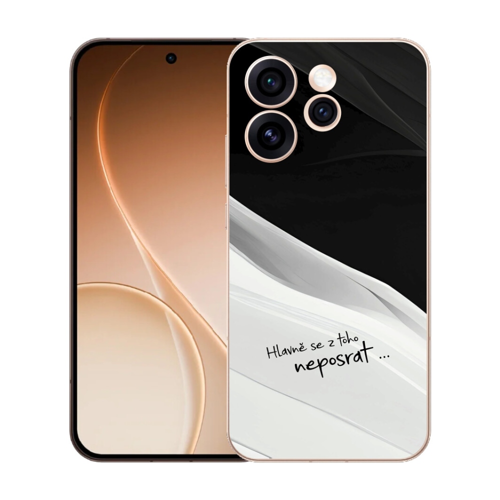 mmCase gél tok az Oppo Reno 15 Pro 5G-hez – vicces felirat, 13 fekete-fehér háttér