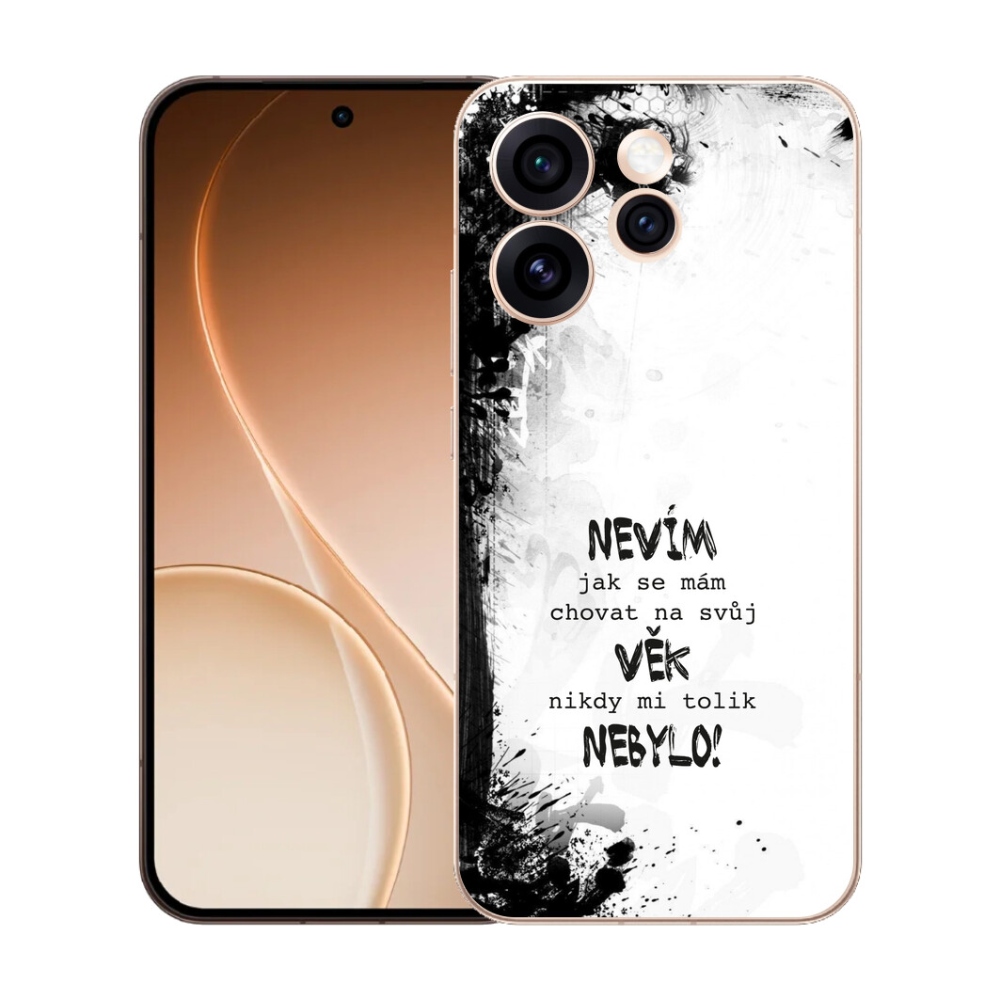 mmCase gél tok az Oppo Reno 15 Pro 5G-hez – vicces felirat, 14, fehér háttér