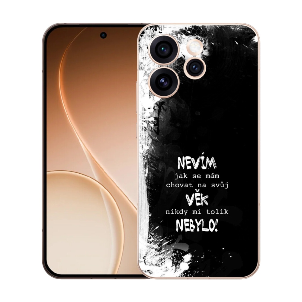 mmCase gél tok az Oppo Reno 15 Pro 5G-hez – vicces felirat, 14, fekete háttér