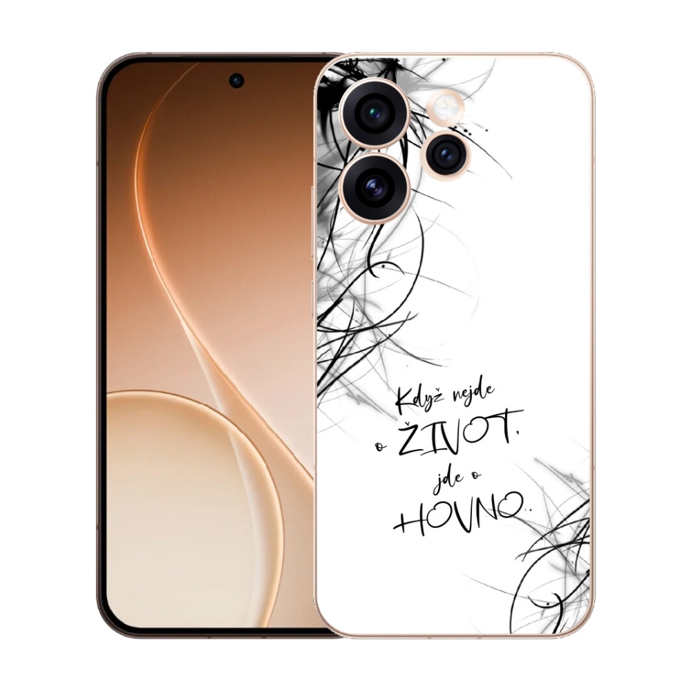 mmCase gél tok az Oppo Reno 15 Pro 5G-hez – vicces felirat, 16, fehér háttér
