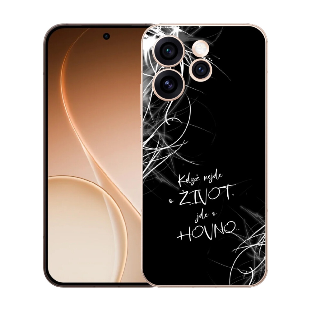 mmCase gél tok az Oppo Reno 15 Pro 5G-hez – vicces felirat, 16, fekete háttér