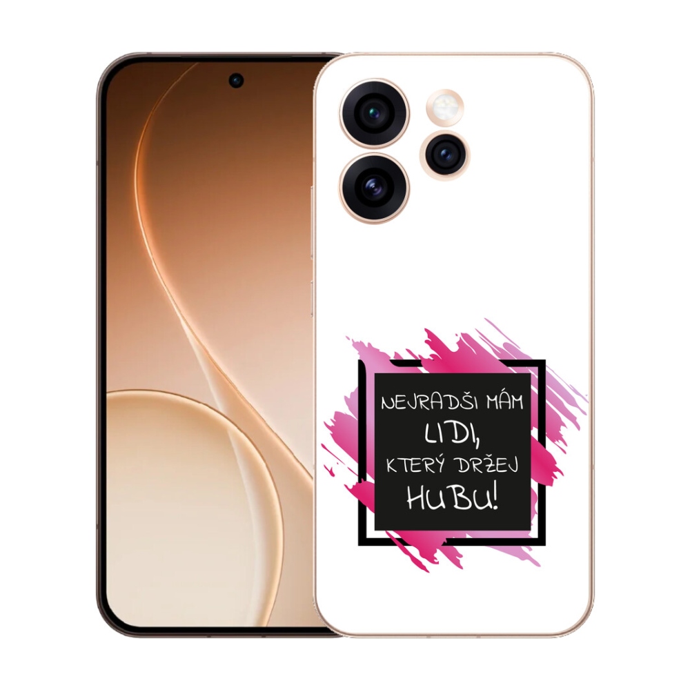 mmCase gél tok az Oppo Reno 15 Pro 5G-hez – vicces felirat, 7 fekete-fehér háttér
