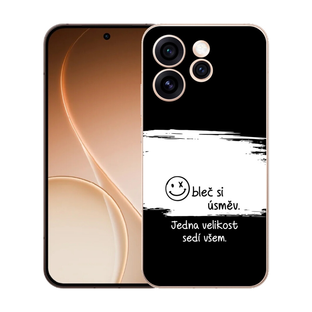 mmCase gél tok az Oppo Reno 15 Pro 5G-hez – vicces felirat, 8 fekete-fehér háttér