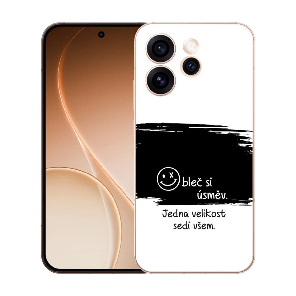 mmCase gél tok az Oppo Reno 15 Pro 5G-hez – vicces szöveg, 8 fekete-fehér háttér