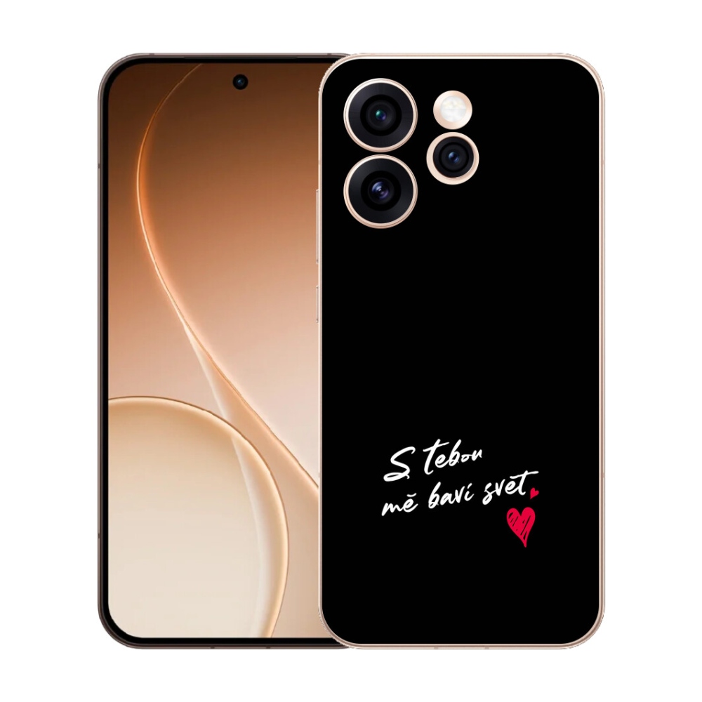 mmCase gél tok az Oppo Reno 15 Pro 5G-hez – „In Love” felirat, 1, fekete háttér