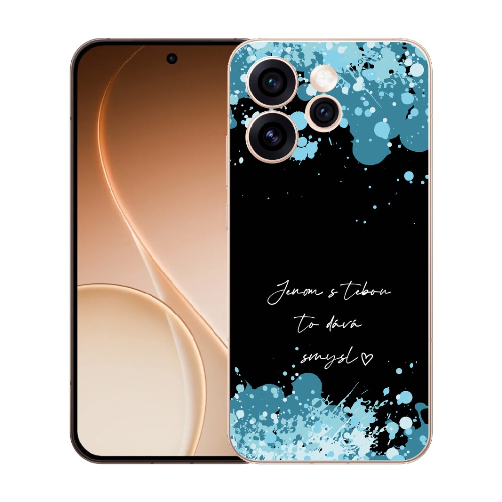 mmCase gél tok az Oppo Reno 15 Pro 5G-hez – „Szerelmes” felirat fekete háttérrel