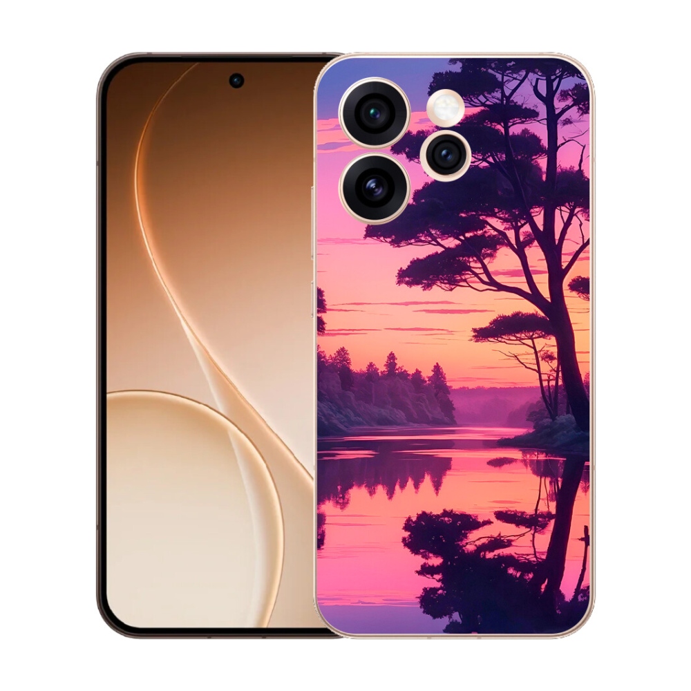 mmCase gél tok az Oppo Reno 15 Pro 5G-hez – naplemente a tó felett