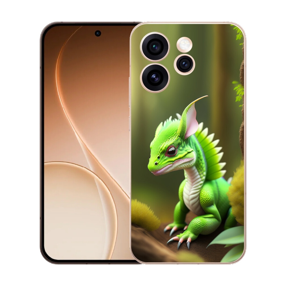 mmCase gél tok az Oppo Reno 15 Pro 5G-hez – zöld sárkány