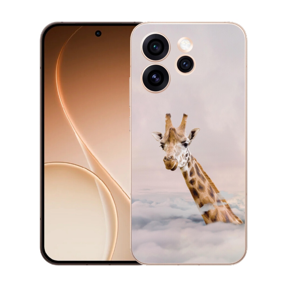 mmCase gél tok az Oppo Reno 15 Pro 5G-hez – zsiráf a felhők között