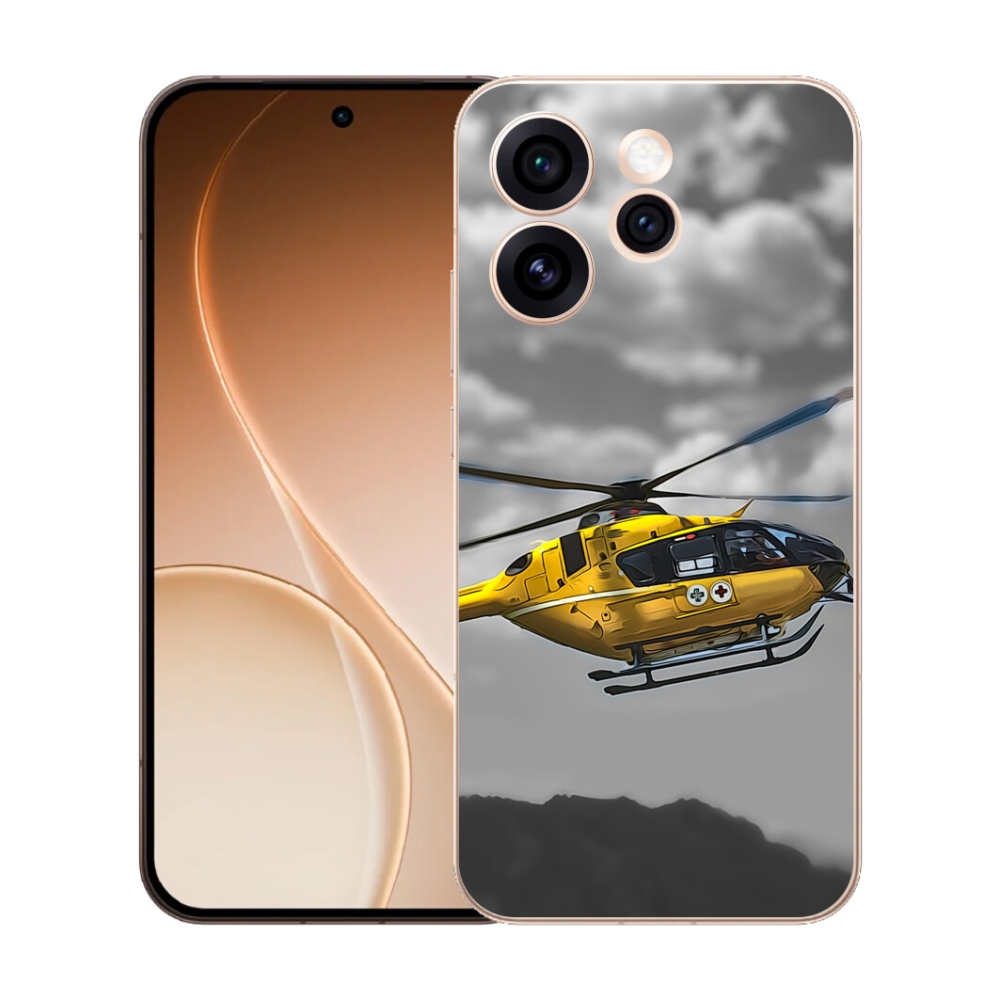 mmCase gél tok az Oppo Reno 15 Pro 5G-hez – sárga helikopter