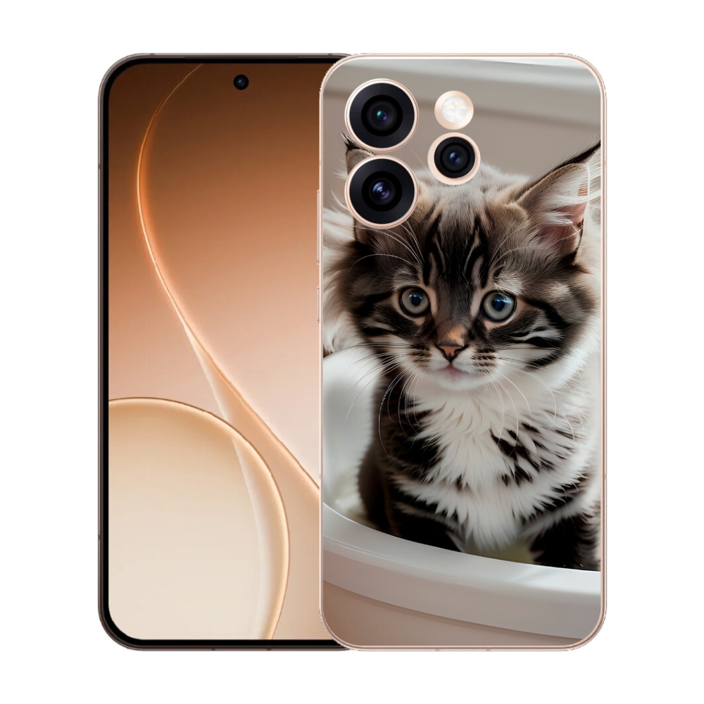 mmCase gél tok az Oppo Reno 15 Pro 5G-hez – kíváncsi cica