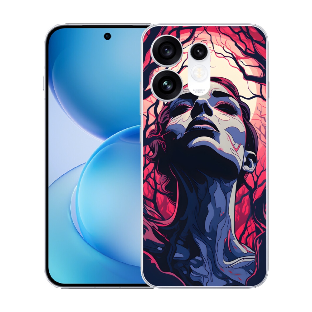 mmCase gél tok az Oppo Reno 16 5G-hez – absztrakt arc