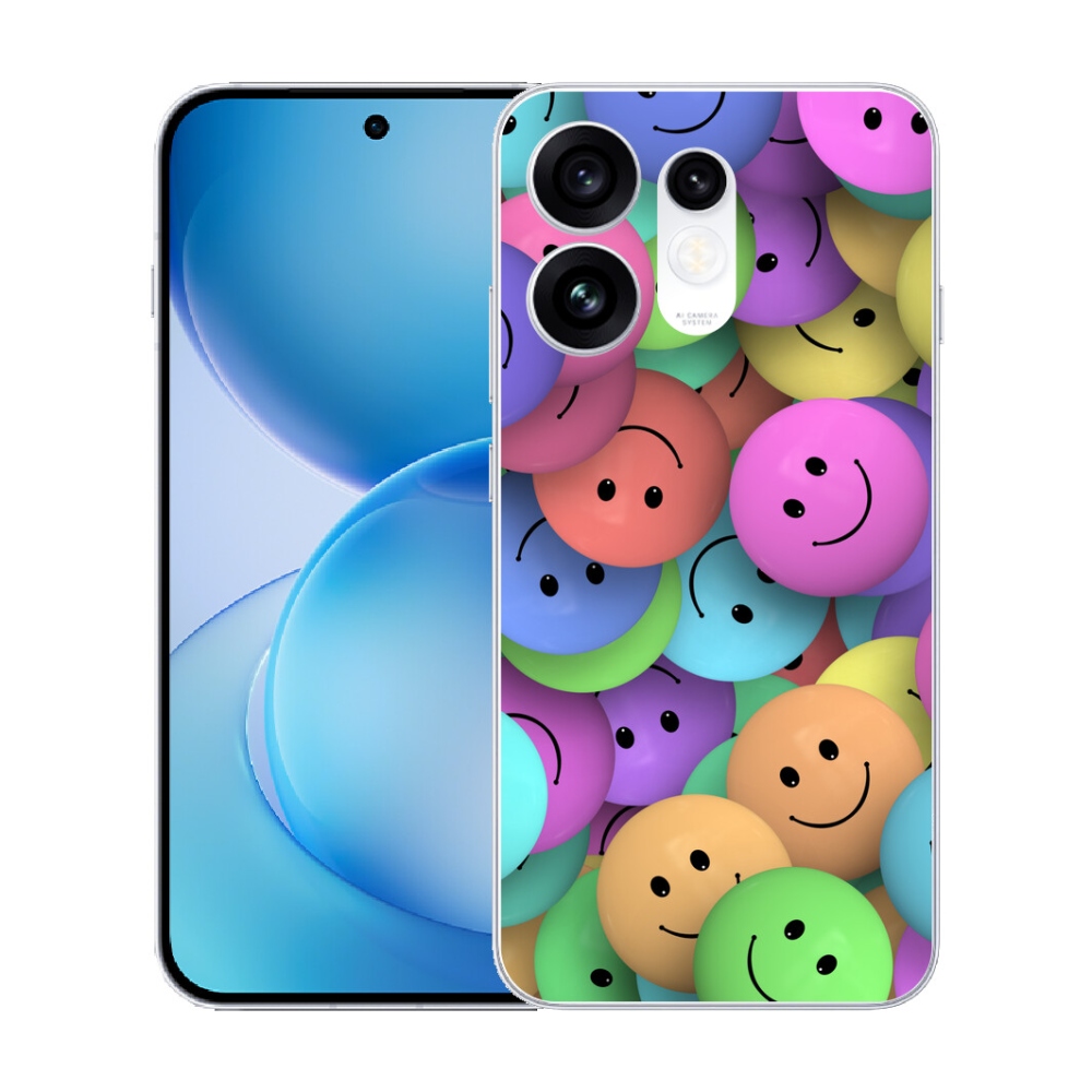 mmCase gél tok az Oppo Reno 16 5G-hez – színes smiley-k