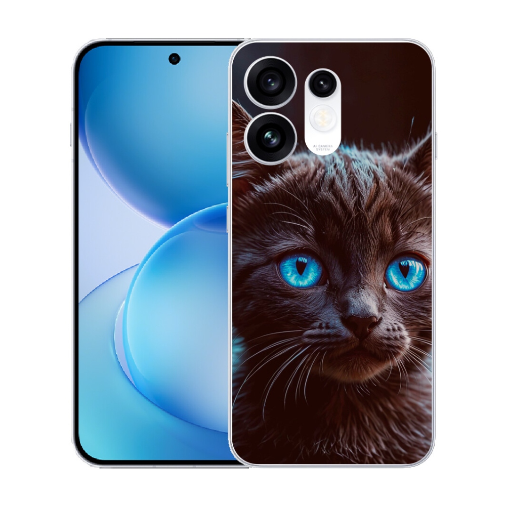 mmCase gél tok az Oppo Reno 16 5G-hez – fekete cica 2