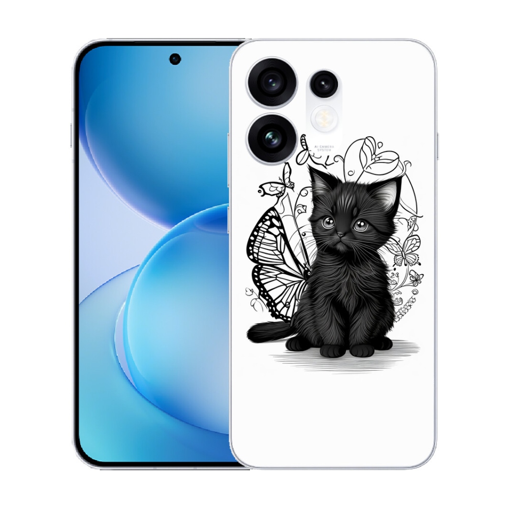 mmCase géltok az Oppo Reno 16 5G-hez – fekete cica
