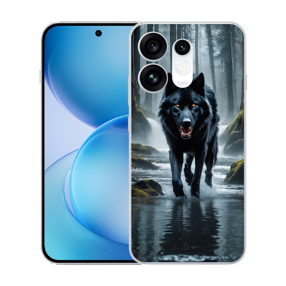 mmCase géltok az Oppo Reno 16 5G-hez – fekete farkas