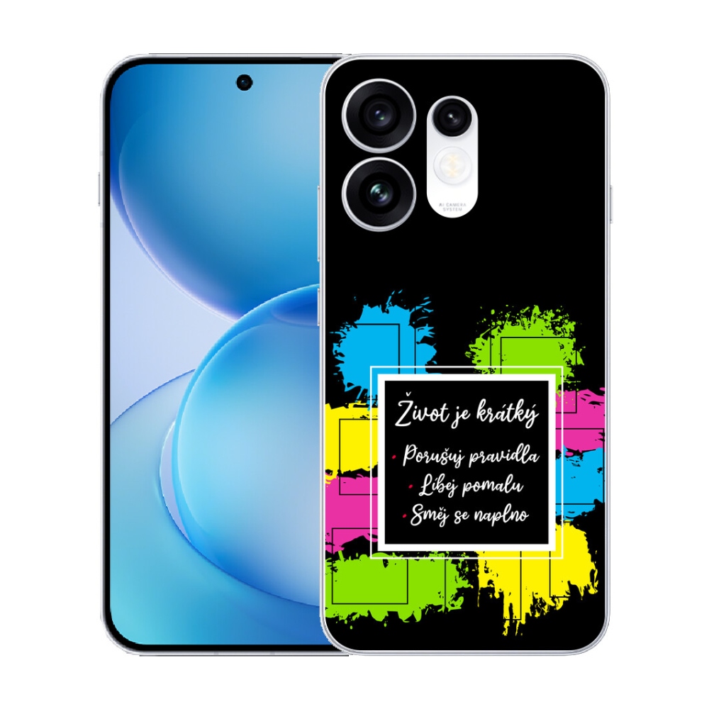 mmCase géltok az Oppo Reno 16 5G-hez – idézet 5, fekete háttérrel