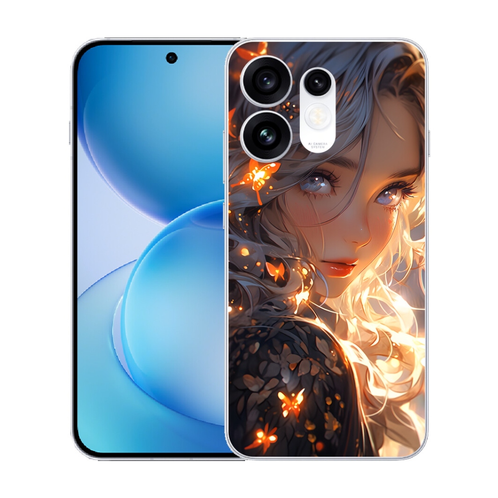 mmCase gél tok az Oppo Reno 16 5G-hez – lány és pillangók