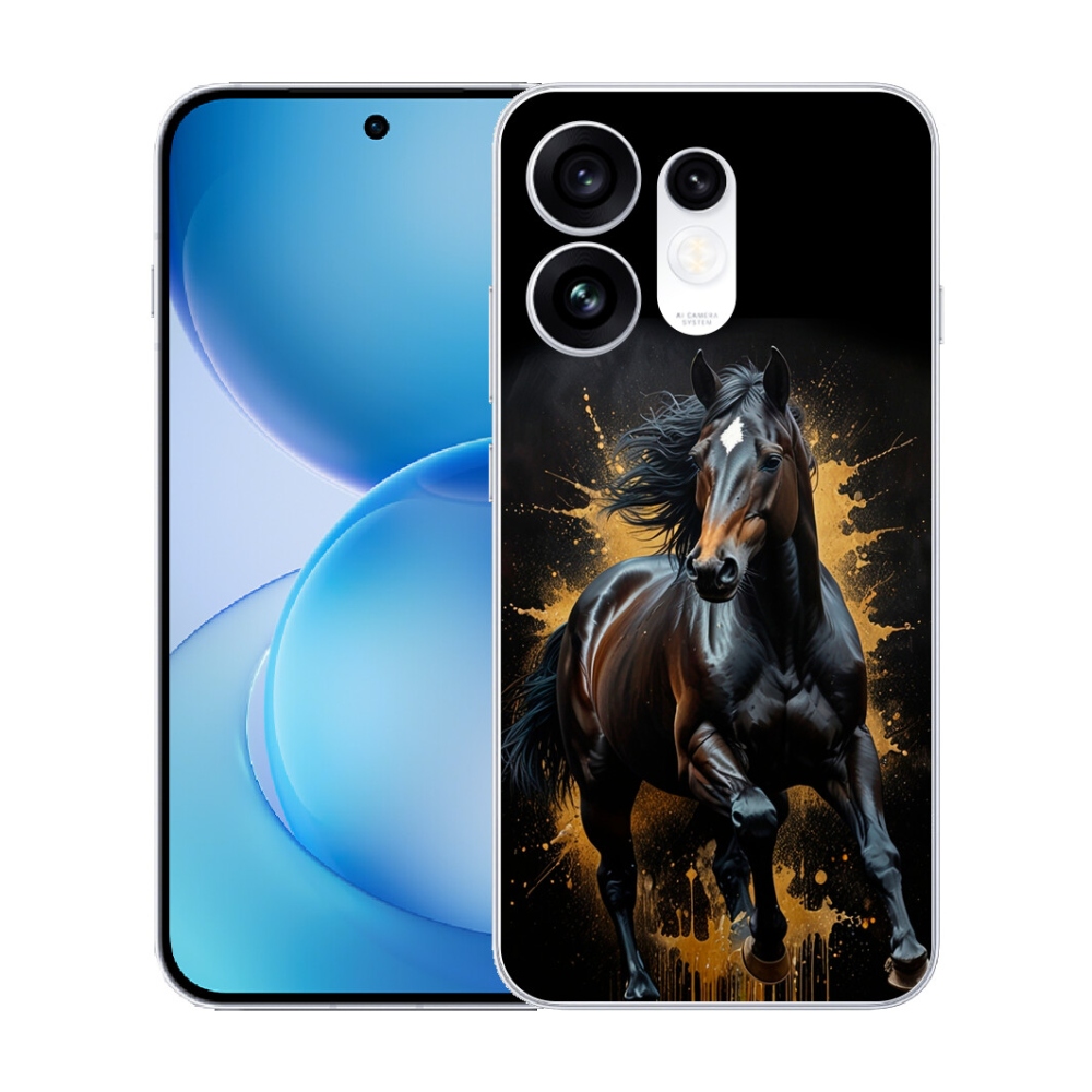 mmCase gél tok az Oppo Reno 16 5G-hez – elegáns fekete csikó