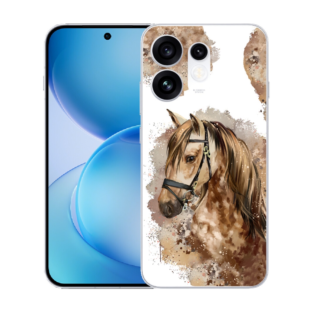 mmCase géltok az Oppo Reno 16 5G-hez – barna, rajzolt ló