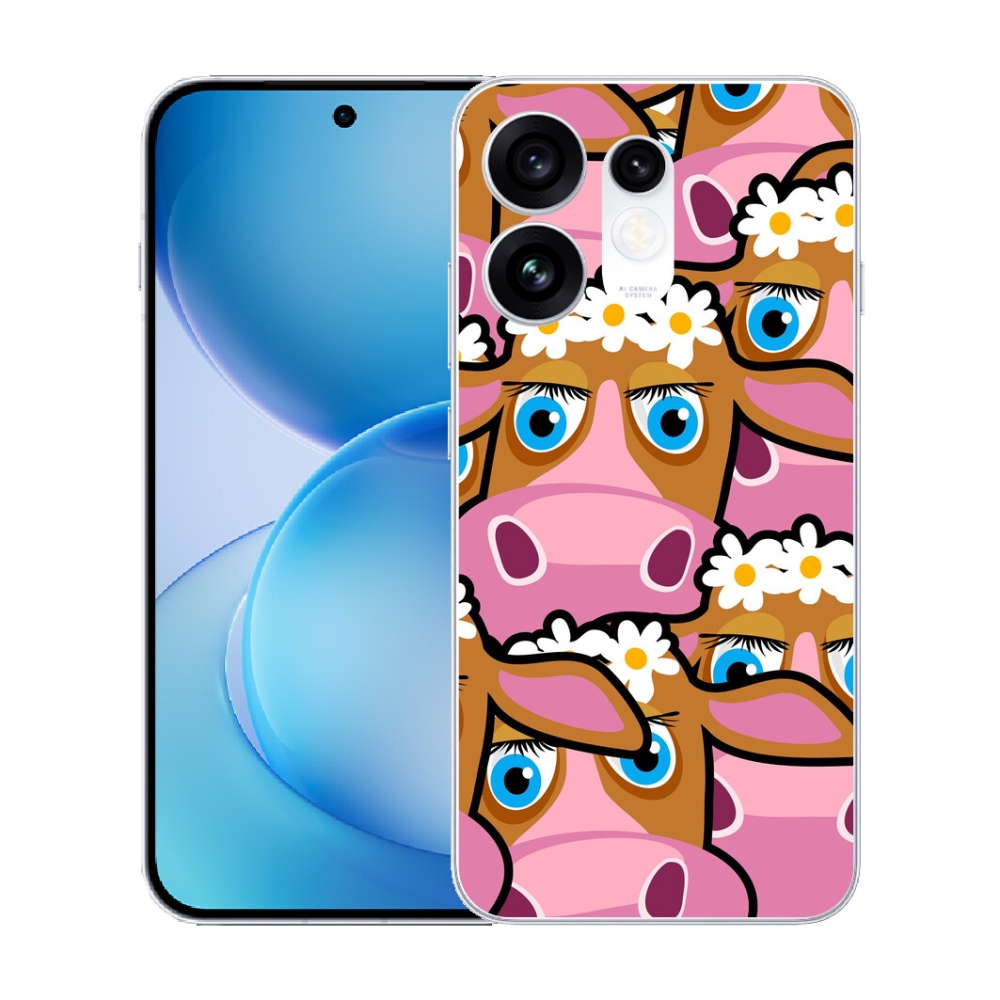 mmCase géltok az Oppo Reno 16 5G-hez – rajzolt tehenek