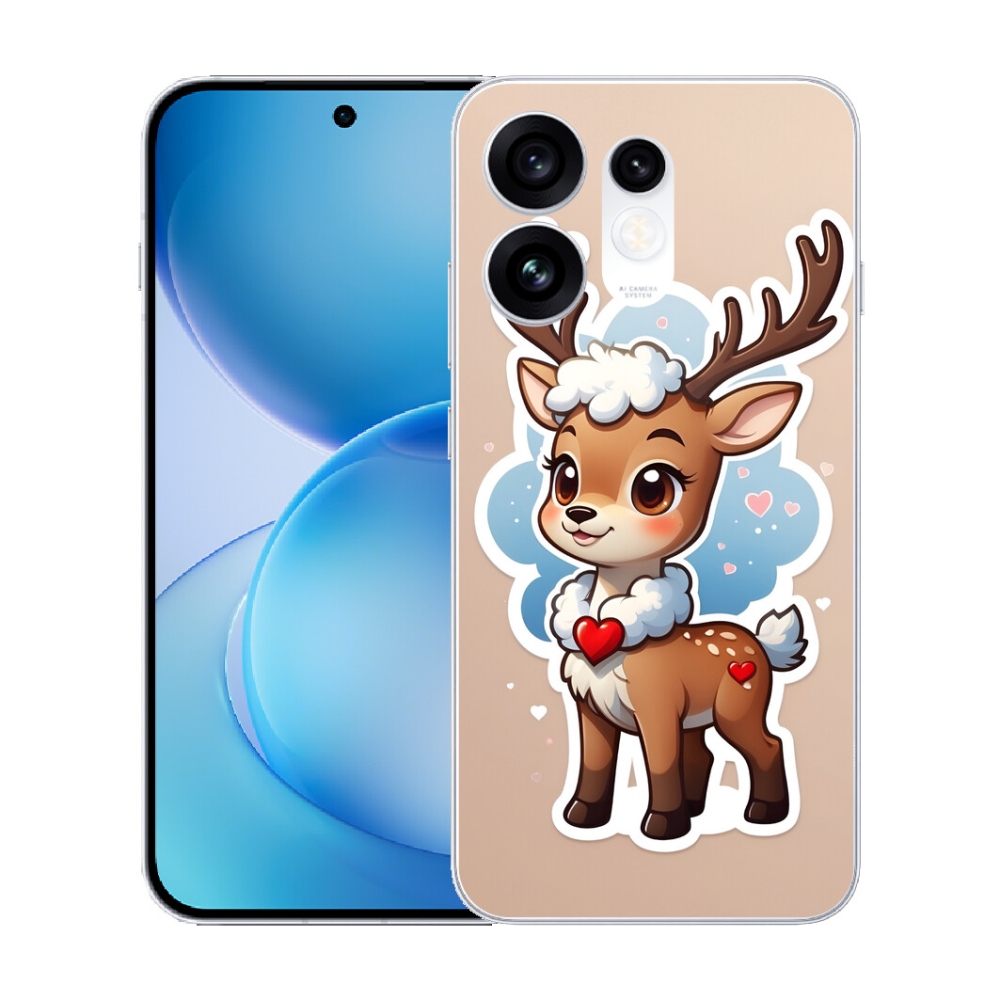 mmCase géltok az Oppo Reno 16 5G-hez – rajzolt rénszarvas