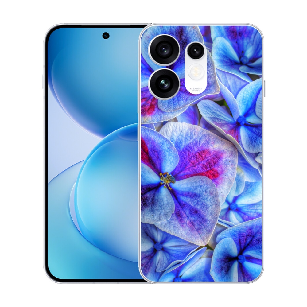 mmCase gél tok az Oppo Reno 16 5G-hez – kék virágok 1