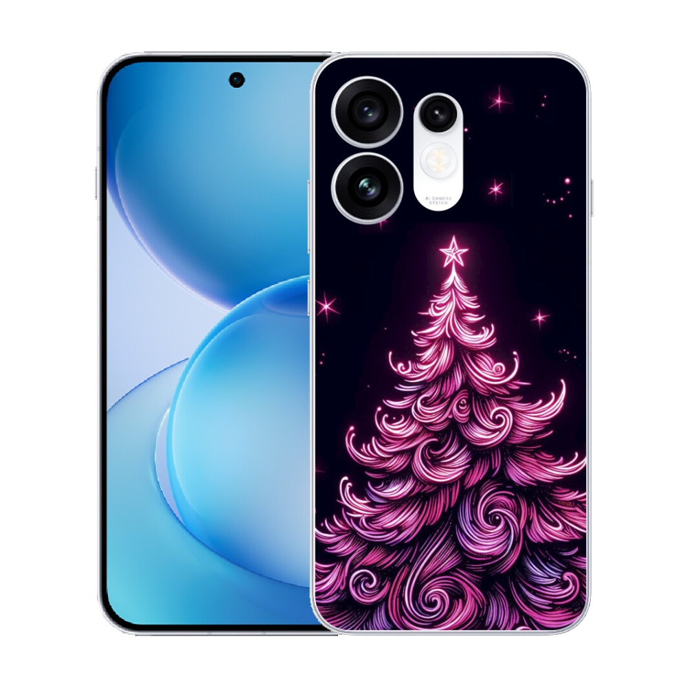 mmCase gél tok az Oppo Reno 16 5G-hez – neon karácsonyfa 2