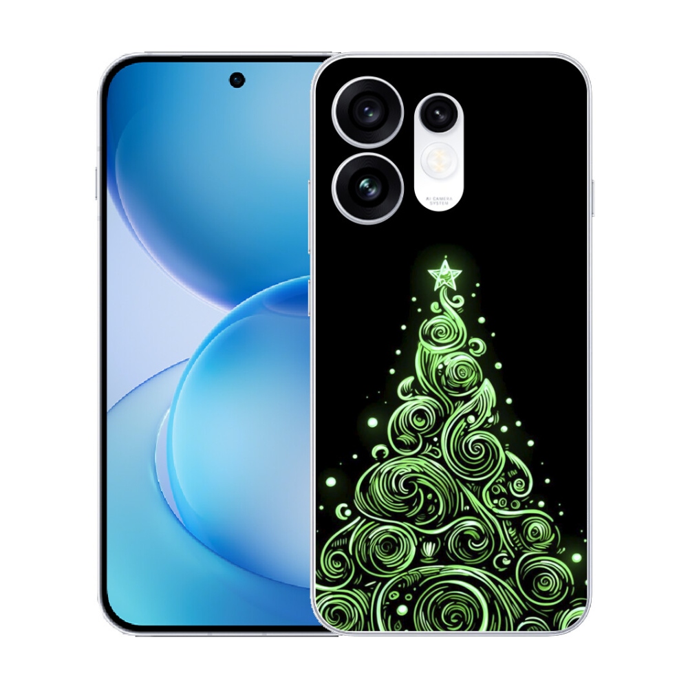 mmCase gél tok az Oppo Reno 16 5G-hez – neon karácsonyfa 3