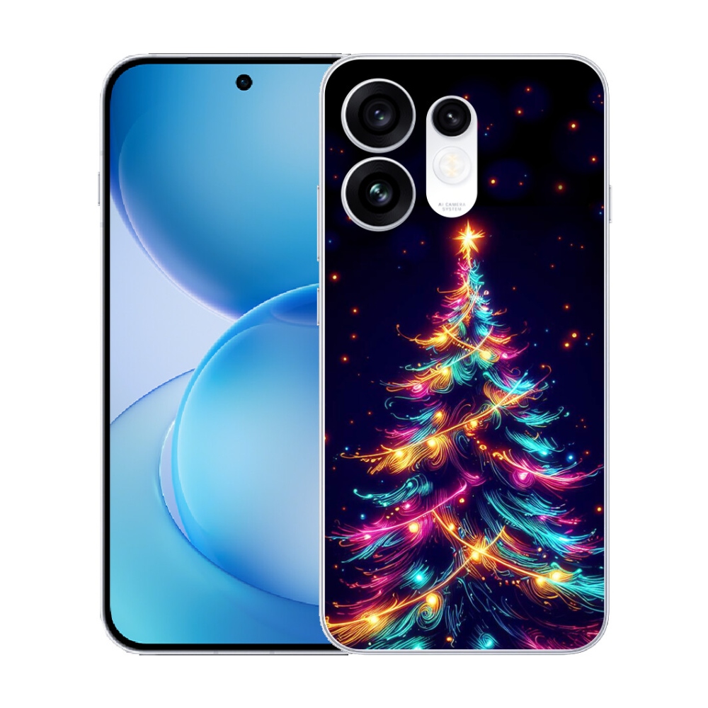 mmCase gél tok az Oppo Reno 16 5G-hez – neon karácsonyfa