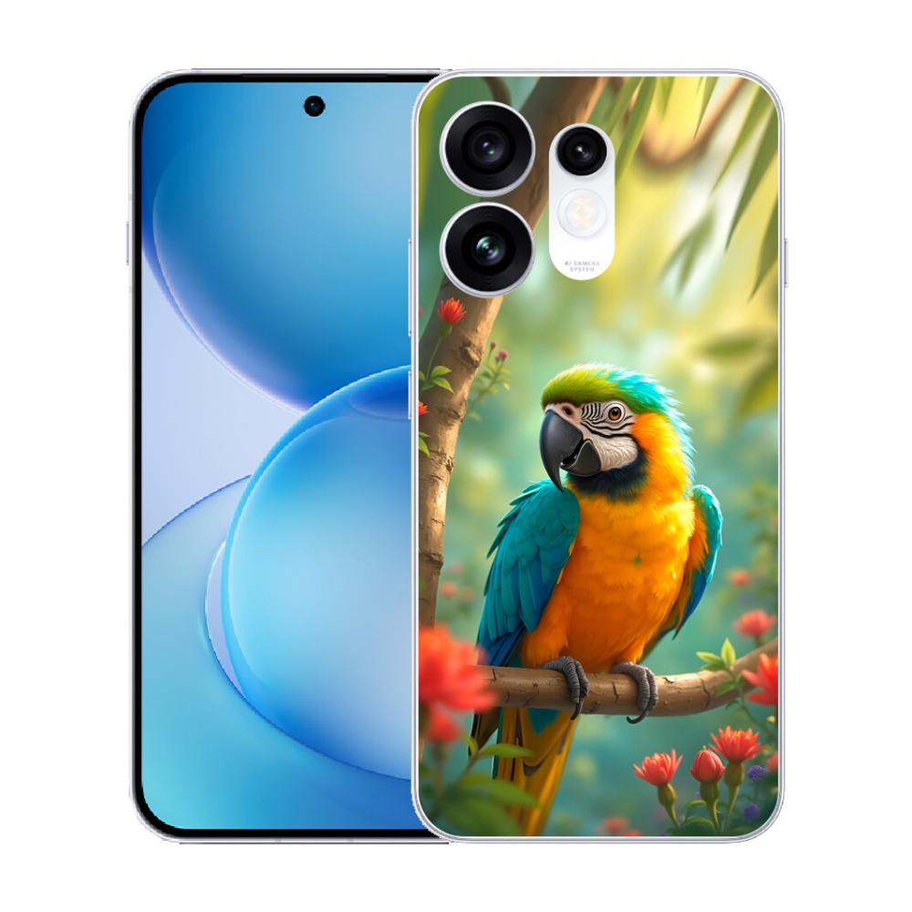 mmCase géltok az Oppo Reno 16 5G-hez – kék-sárga ara papagáj