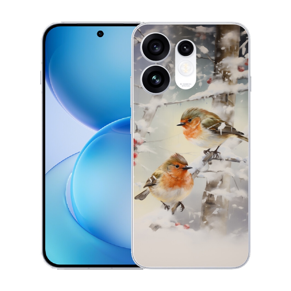 mmCase gélhuzat az Oppo Reno 16 5G-hez – madarak télen