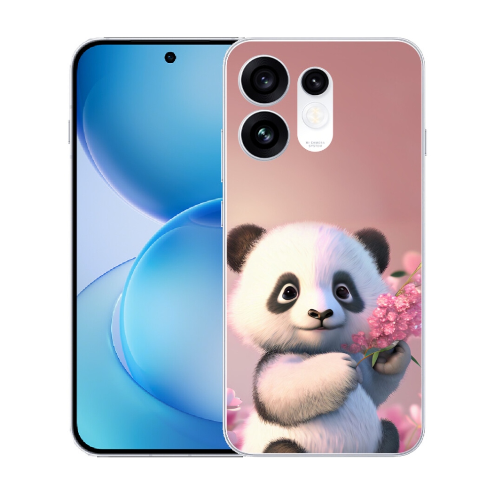 mmCase gél tok az Oppo Reno 16 5G-hez – aranyos panda