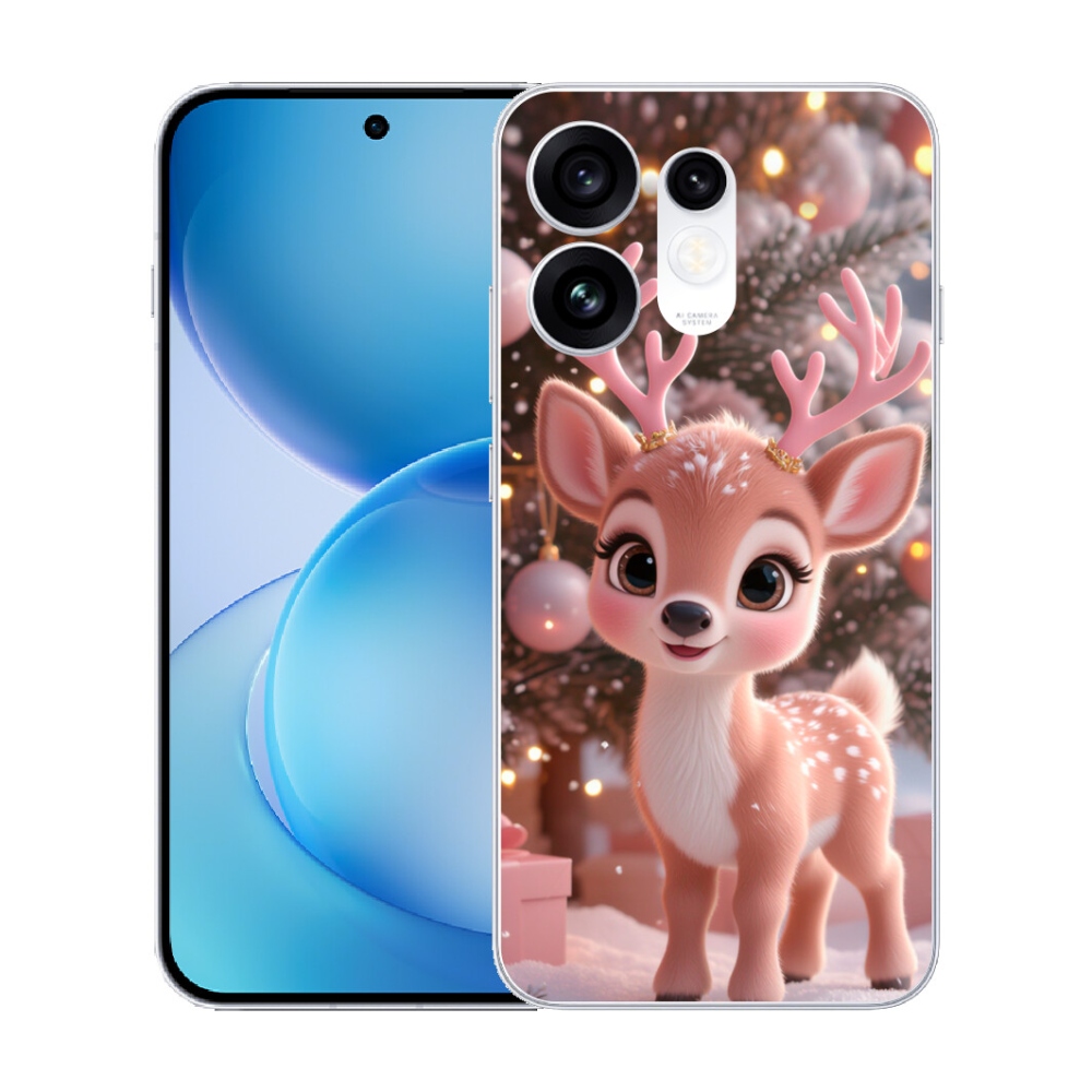 mmCase gél tok az Oppo Reno 16 5G-hez – aranyos rénszarvas